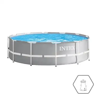 Intex 26702 Каркасный бассейн Prism Frame 305x76см, 4485л, фил.-насос 1250л/ч